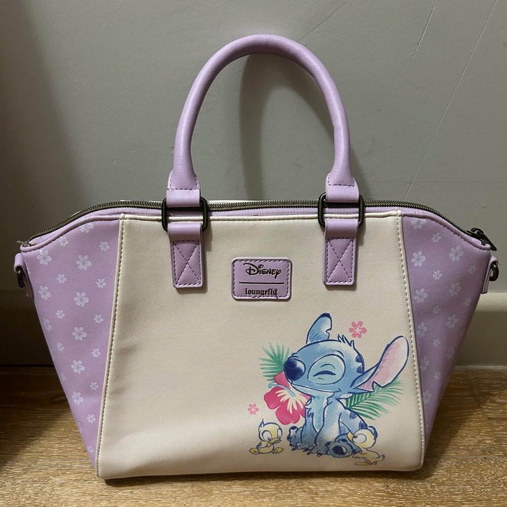Loungefly Disney Animators Lilo & Stitch Purse Handbag Bag Purple Blue